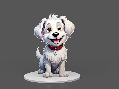 Colorful Reptile Lizard Perched on White Surface Against Gray Background Scene 3d model