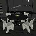 Dining table and chair combination 3d model