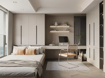 Modern Tatami Bedroom 3d model