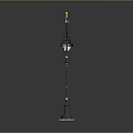 Vintage Style Street Lamp Furniture With Double Lampshades Black Metal Frame And Yellow Decorations