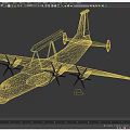 White Fighter Jet With Four Propeller Engines Large Radar Dome And Long Wings