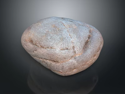 Natural Stone Material Piece With Rough Surface Natural Gray Color And Organic Texture 3d model