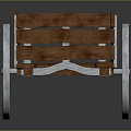 Vintage Wooden Cart Design With Open Bed And Metal Spoked Wheels