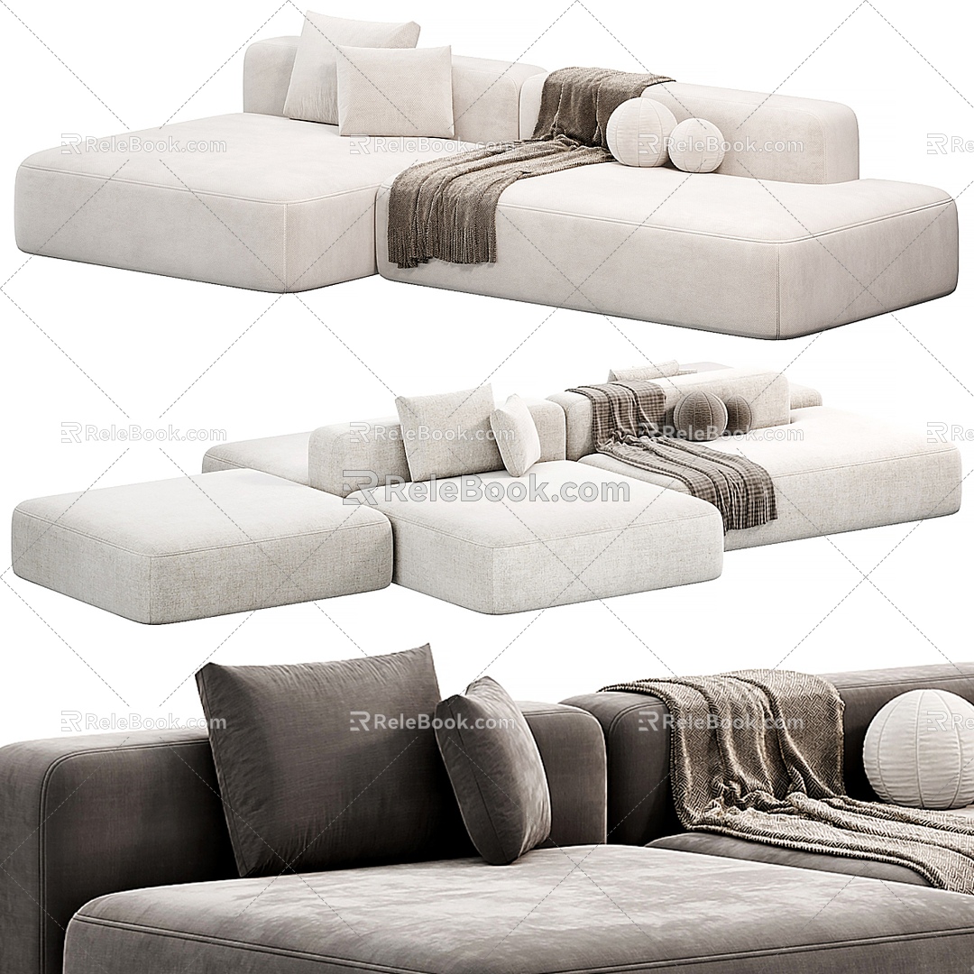 Tamamm Stone Combination Sofa 3d model