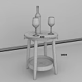 Black Walnut Wood Solid Wood Rock Board Living Room Simple Round Edge Table Small Round Table Corner Table Coffee Table 3d model