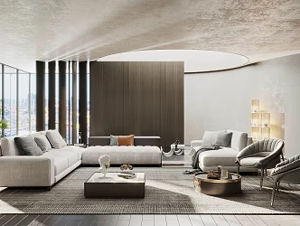 Modern Minotti living room 3d model