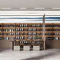 Elegant Tableware Specialty Store With Wooden Shelves And Display Counters