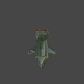 Green Thunderbird 2 Aircraft Model With Detailed Wing And Cabin Design