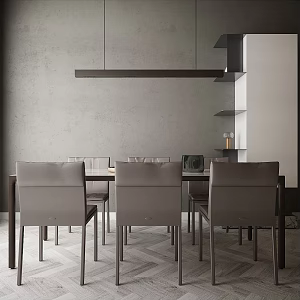 Modern Dining Table and Chair 3d model