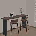 Modern Bar Stool 3d model