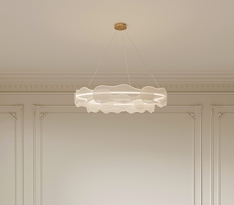 French Cream Chandelier 3d model