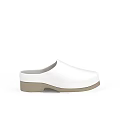 Fashionable White Clogs With Sturdy Brown Sole Perfect For Daily Wear