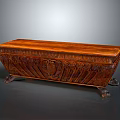 Vintage Wooden Entryway Cabinet Sideboard With Carved Details And Decorative Legs