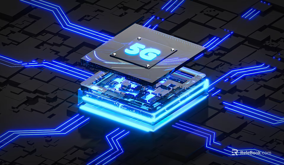 High Tech 5G Industrial Equipment With Integrated Chip And Circuit Board Components Featuring Blue Light Technology 3d model