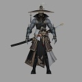 Realistic Japanese Ghost Samurai Toyo Samurai Assassin Killer Ninja Warrior 3d model