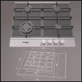 Fresgia HG 640 VCTB Gas Stove With Burners And Control Knobs Design