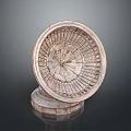 Antique Circular Object With Engraved Scales Intricate Patterns And Solid Base 3d model