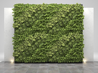 modern plant wall green plant wall plant wall vertical greening 3d model