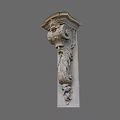 Garden Landscape Decorative Ornate Carved Stone Bracket With Intricate Floral Patterns