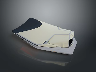 Modern Sleek Device Top With Cream White Body Navy Blue Accent And Smooth Surface 3d model