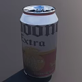 Modelo Extra Beer Bottle With La Cerveza Fina Label On Gray Background