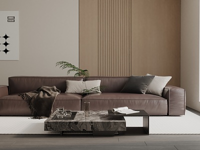 Modern three-seat sofa model