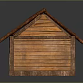 Wooden Cabin Exterior Architecture With Red Tiled Roof And Sloped Design