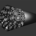 Stylish Fashion Ring With Circular Metal Frames And Clear Gemstones Modern Elegant Design
