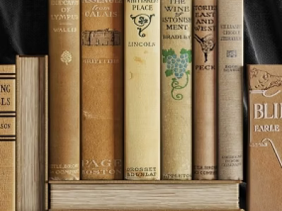 Vintage Books Stacked And Arranged With Classic Titles On Old Covers 3d model