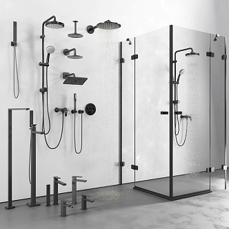 Modern Shower Room Combination 3d model