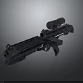 Tactical Weapon Sniper Rifle With Scope Barrel Mechanical Parts And Metallic Grip