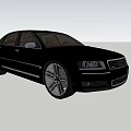 Elegant Black Luxury Sedan With Sleek Exterior And Large Alloy Wheels