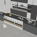 Modern Open Kitchen Bar Counter With Sleek Design And Functional Storage Cabinets