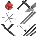 Ceiling Components Including Fire Sprinkler Pipes Fan And Metal Brackets