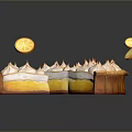 Appetizing Sliced Lemon Meringue Pie With Fluffy Meringue And Lemon Slices