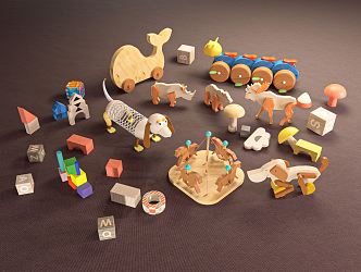 Modern Toys Building Blocks Toys 3d model