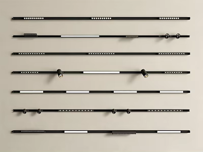 Contemporary Downlights And Spotlights With Sleek Black White Finish For Home Office Lighting 3d model