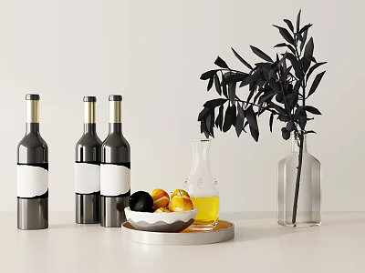 Modern ornaments combination 3d model Modern ornaments combination 3d model