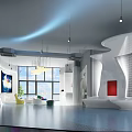 Modern Sales Office Rest Area 3d model