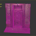 Abstract Painting Inspired Decorative Wooden Door With Colorful Geometric Patterns