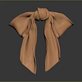Elegant 3D Rendered Orange Bow With Soft Fabric On Dark Background