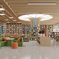 Modern Library 3d model