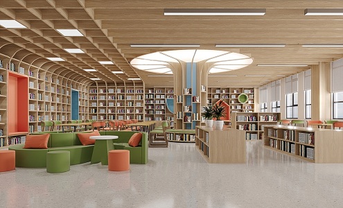 Modern Library 3d model