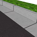 Well Designed Road Facilities Featuring Asphalt Pavement Yellow Center Lines Curb and Grass Verge