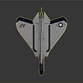 Detailed US Navy Aerospace Model Aircraft With Star Logo And Military Design