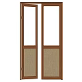 Middle style double door 3d model
