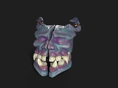 Shanhaijing Headless Ghost Demon Game Character Demon Head Demon Urban Animation 3d model