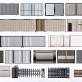 Building Exterior Wall Design Featuring Various Modern Stylish Patterns And Materials 3d model