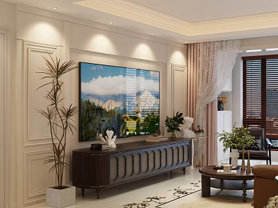 Elegant Light Luxury Living Room Sofa And Coffee Table Combination For Warm Home Interior Design 3d model