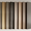 Diverse Wood Grain And Metallic Wall Panels For Interior Design 3d model